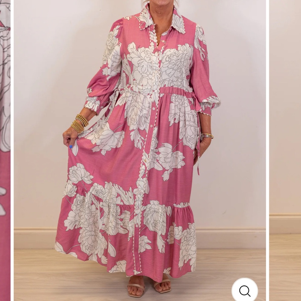 Entro Floral Pink Maxi Dress - Picture 2 of 5